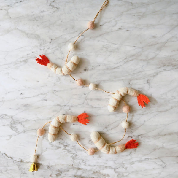 Felt Garland - Shrimp