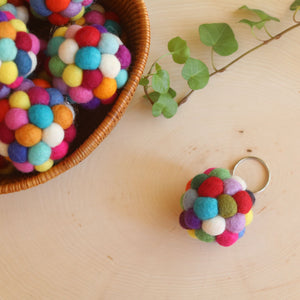 Felt Keychain - Ball Pompom