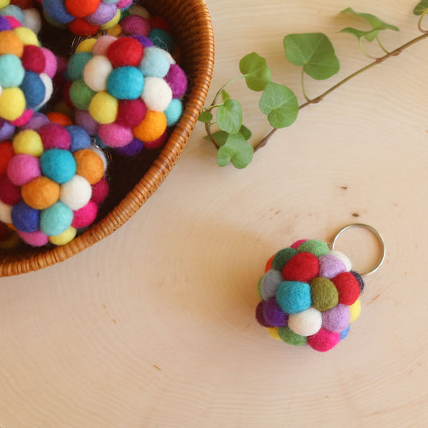 Felt Keychain - Ball Pompom