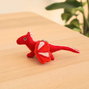 Felt Keychain - Flying Dragons
