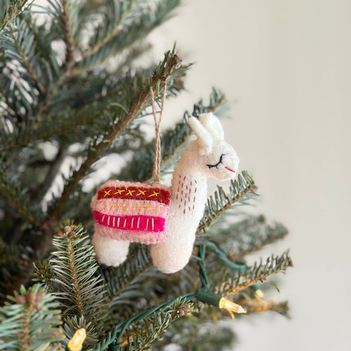 Felt Ornament - Llama