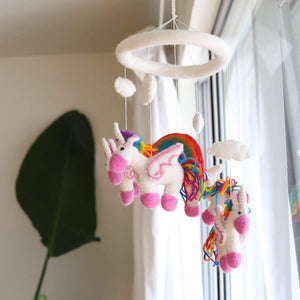 Felt Unicorn Baby Mobile
