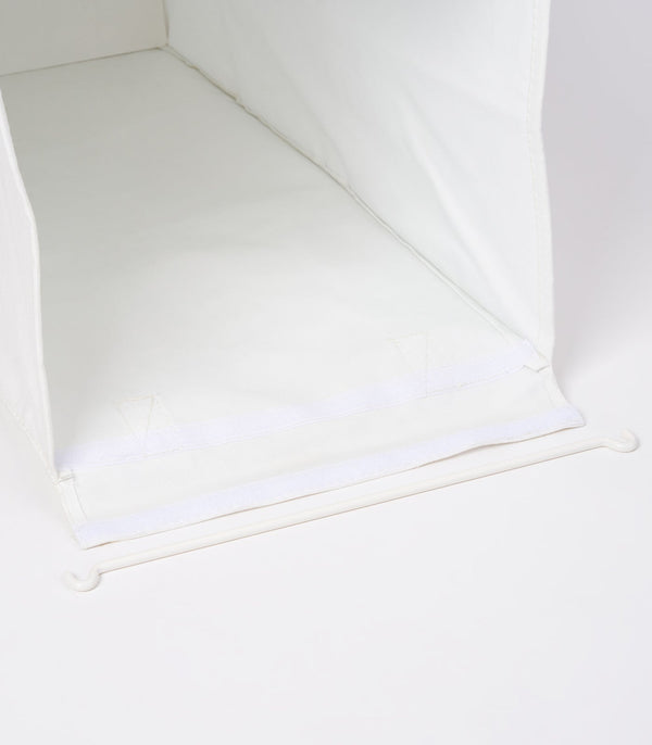 Laundry Hamper with Cotton Liner - Two Sizes - Steel + Cotton