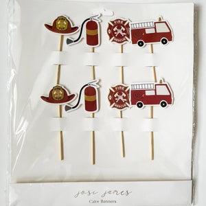 Fire Truck Toppers (8 Count)