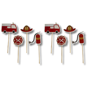 Fire Truck Toppers (8 Count)