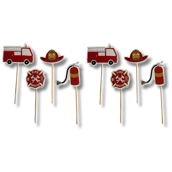 Fire Truck Toppers (8 Count)