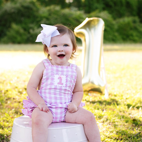 Pastel Pink First Birthday Bubble