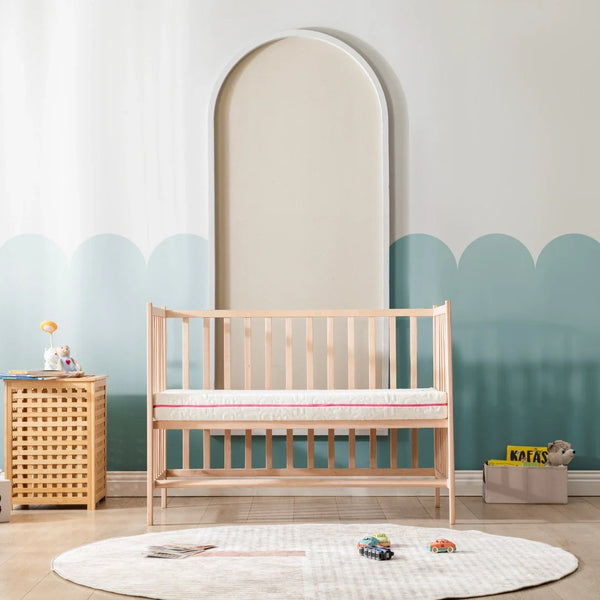 Junibed First Sleep Dual-Sided Crib Mattress, Firm Infant Side and Soft Toddler Side, Standard Full Size 52 x 28 x 5 Inch by Junibed
