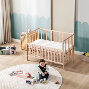 Junibed First Sleep Dual-Sided Crib Mattress, Firm Infant Side and Soft Toddler Side, Standard Full Size 52 x 28 x 5 Inch by Junibed