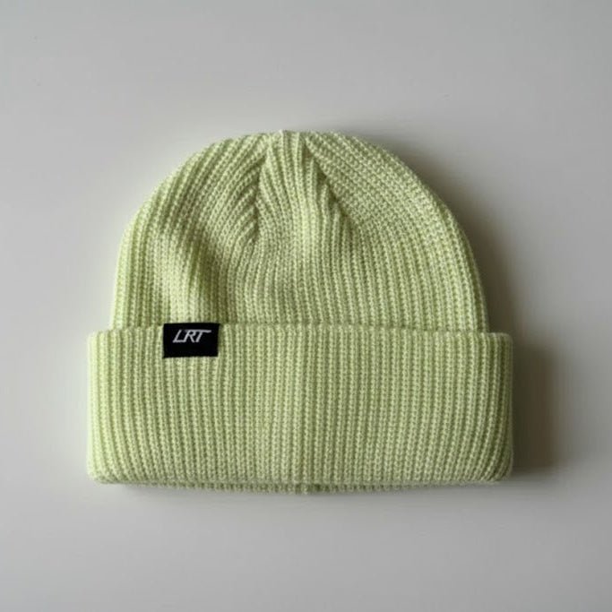 Lime Fisherman Beanie for babies, stylish and cozy accessory for little ones.