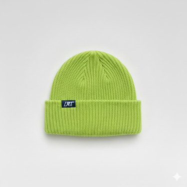 Lime Fisherman Beanie for babies, stylish and cozy accessory for little ones.