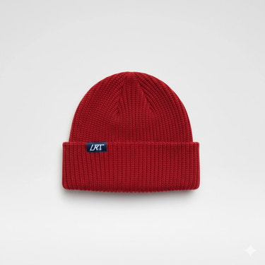 Red Fisherman Beanie for babies, cozy and stylish apparel accessory for little ones.