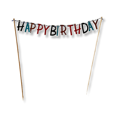 Fishing Happy Birthday Cake Banner