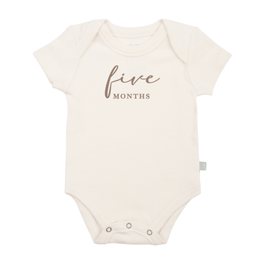 graphic bodysuit | five months milestone taupe