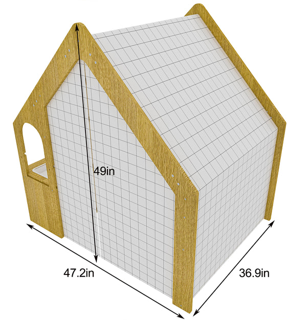 Colorful Flair Playhouse & Sensory Desk for indoor play, shown at angle 10, perfect for babies and toddlers.