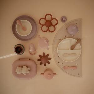 Mushie Silicone Suction Bowl for Babies Learning to Feed