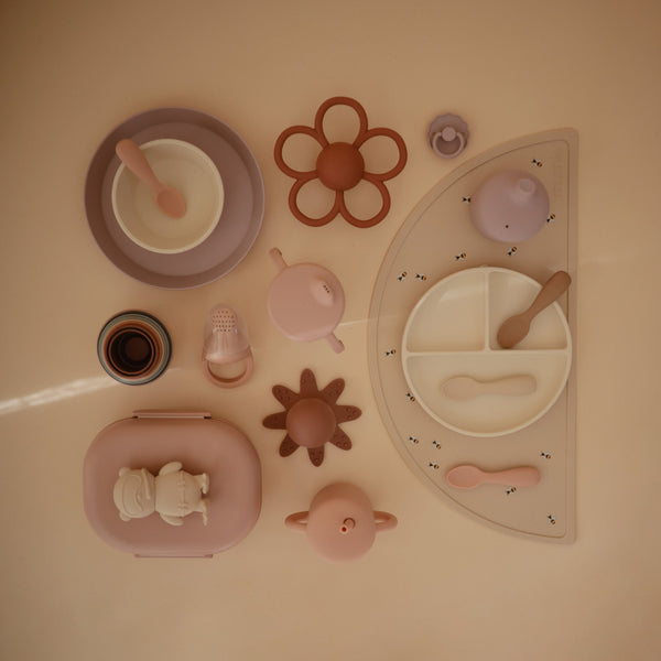 Mushie Silicone Suction Bowl for Babies Learning to Feed