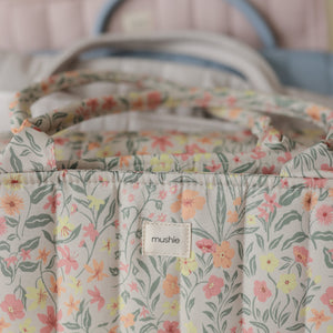 Mushie Diaper Caddy Quilted with Removable Dividers