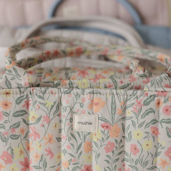 Mushie Diaper Caddy Quilted with Removable Dividers