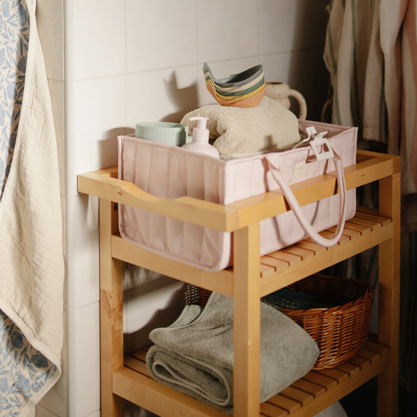 Mushie Diaper Caddy Quilted with Removable Dividers
