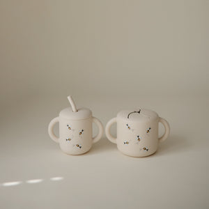 Silicone Training Cup + Straw