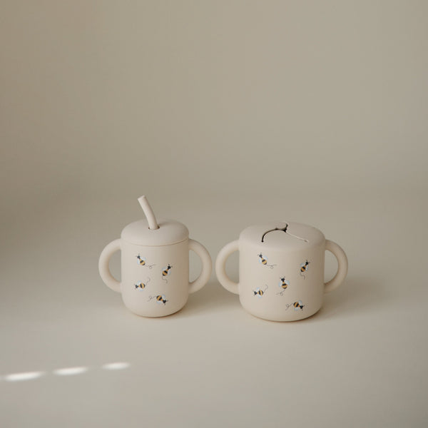 Silicone Training Cup + Straw