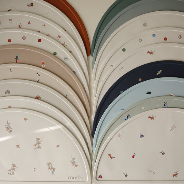 Mushie Silicone Placemat Food-Grade Silicone Soft Colors