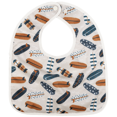 "Flip Pocket Bib for babies, featuring a stylish design and easy-to-clean pocket for mess-free feeding."