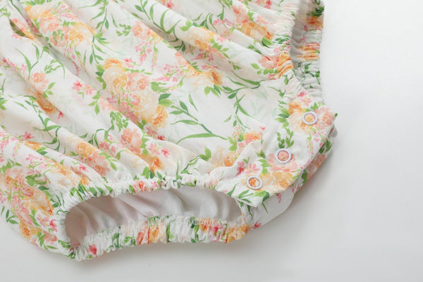Floral Smocked Collared Bubble Romper