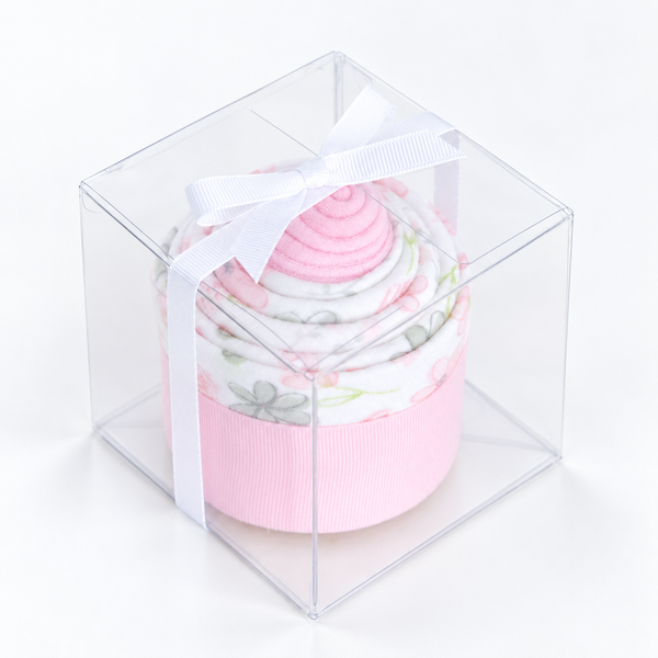 Baby Blossom Company Single Cupcake Set Floral Receiving Blanket 30x30