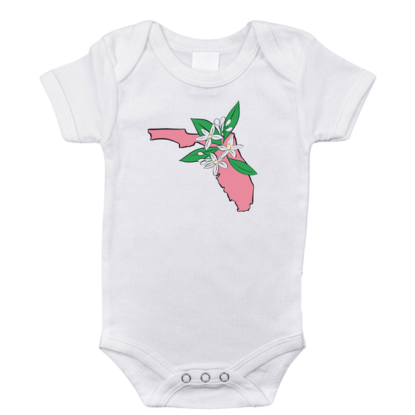 Florida Orange Blossom Baby Onesie
