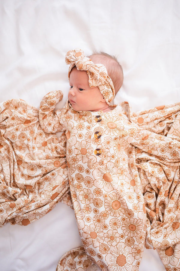Knotted Headband - Flower Garden