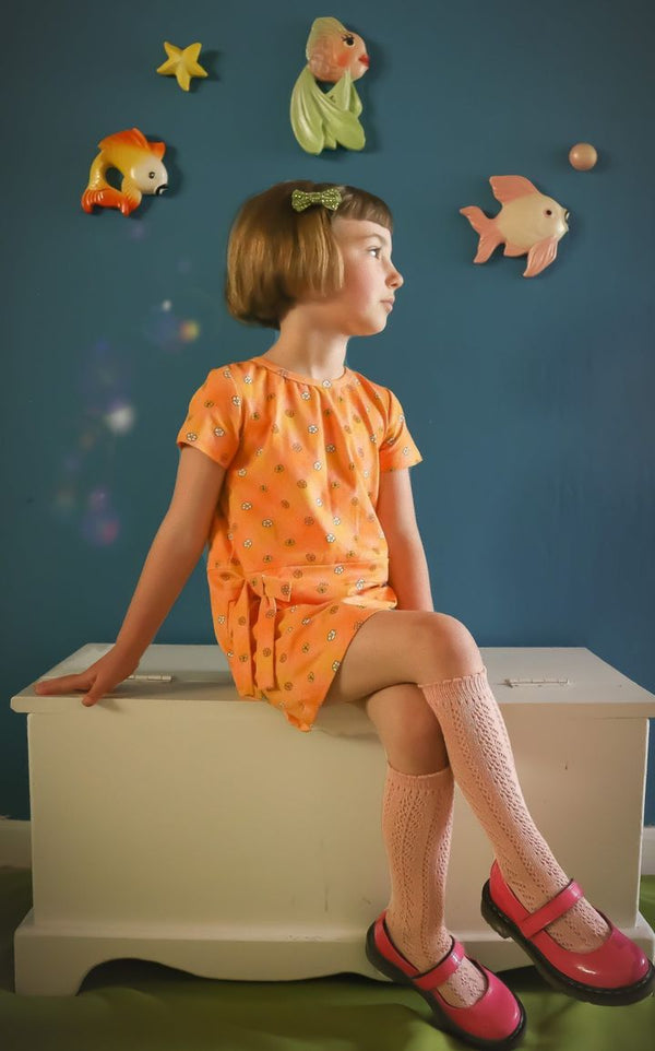 Flower Power Plaid Mod Dress for Baby and Toddler Girls