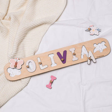 Personalized Name Puzzle with Butterfly (B2B)