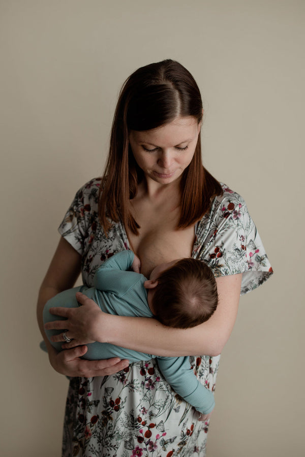 Floral Mommy Labor and Delivery Nursing Hospital Gown