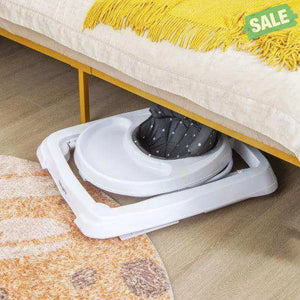 Foldable Baby Activity Walker with Adjustable Height and Detachable Seat Cushion-Gray Gray Baby Walkers