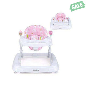 Foldable Baby Activity Walker with Adjustable Height and Detachable Seat Cushion-Gray Gray Baby Walkers