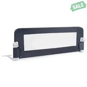 Foldable Bed Rail Swing Down Baby Bed Guard Rail-Gray