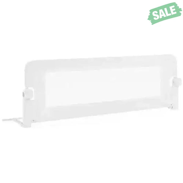 Foldable Bed Rail Swing Down Baby Bed Guard Rail-White White Bassinets & Bedside Sleepers
