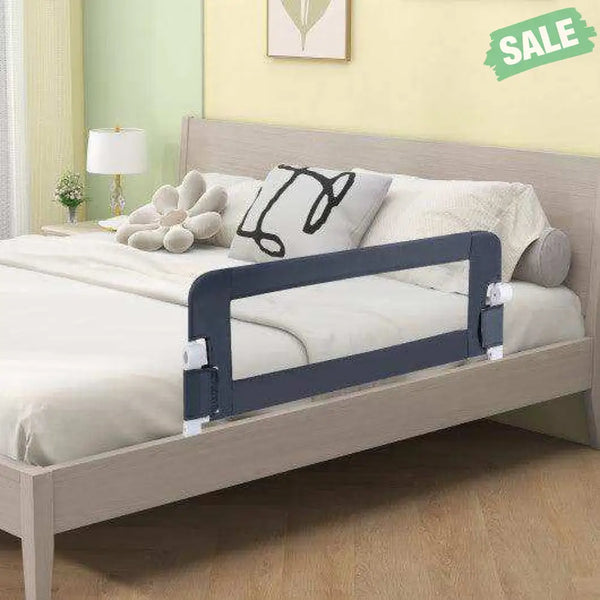 Foldable Bed Rail Swing Down Baby Bed Guard Rail-White White Bassinets & Bedside Sleepers
