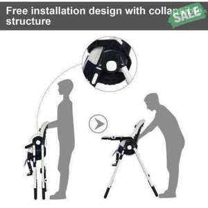 Foldable High chair with Multiple Adjustable Backrest-Black Black High Chairs