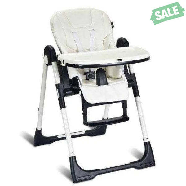 Foldable High chair with Multiple Adjustable Backrest-Black Black High Chairs