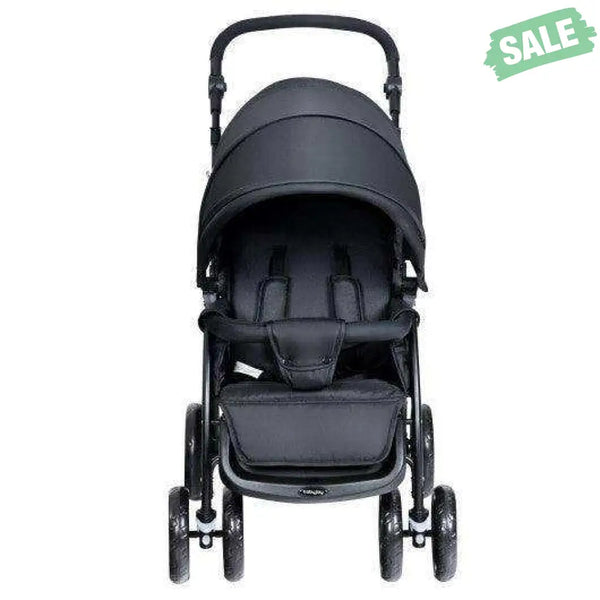 Foldable Lightweight Front Back Seats Double Baby Stroller-Black Black Baby Strollers
