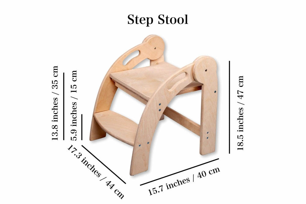 Foldable Montessori Kitchen Step Stool - MOOGCO Baby