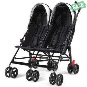 Foldable Twin Baby Double Stroller Ultralight Umbrella Kids Stroller-Black Black Baby Strollers