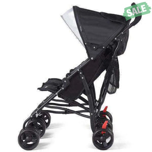 Foldable Twin Baby Double Stroller Ultralight Umbrella Kids Stroller-Black Black Baby Strollers