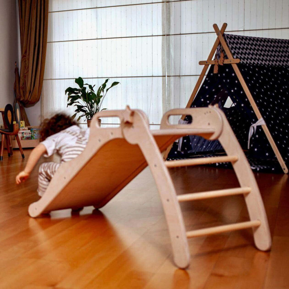 Foldable Wooden Slide - MOOGCO Baby
