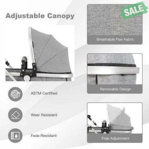 Folding Aluminum Baby Stroller Baby Jogger with Diaper Bag-Blue Blue Baby Strollers