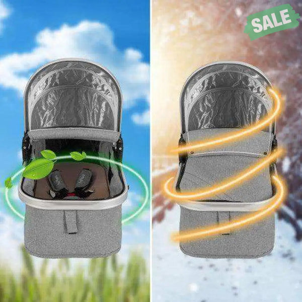 Folding Aluminum Baby Stroller Baby Jogger with Diaper Bag-Blue Blue Baby Strollers