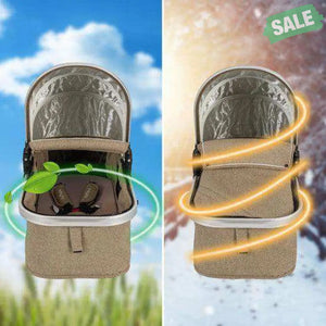 Folding Aluminum Baby Stroller Baby Jogger with Diaper Bag-Blue Blue Baby Strollers